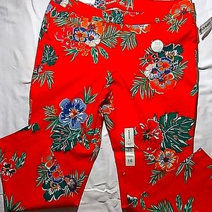 Old Navy pixie pants,size 16 Regular (ankle length),red